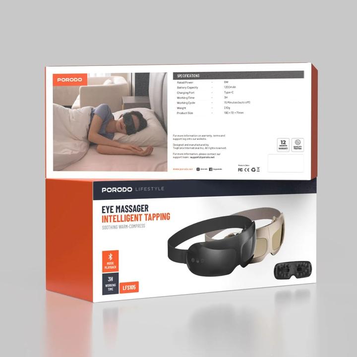 Actual product image Porodo Lifestyle Eye Massager - Gold