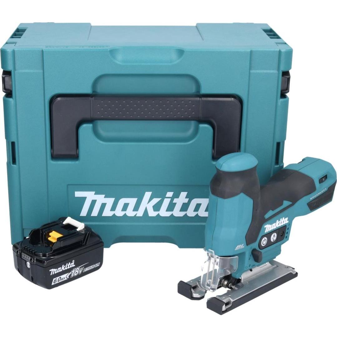 Thumbnail - Makita, Stichsäge, DJV 185 G1J Akku Pendelhubstichsäge 18 V Brushless + 1x Akku 6,0 Ah + Makpac - ohne Ladeger