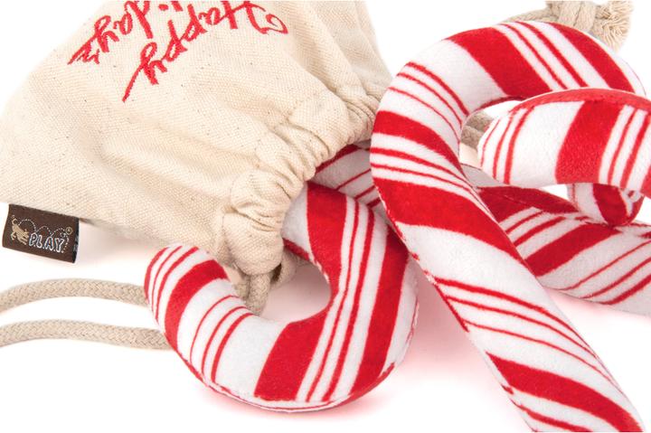 Actual product image P.L.A.Y. Candy Cane (Plush toy dog)