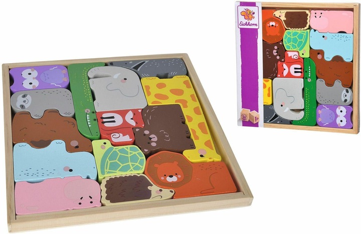 Actual product image Eichhorn EH Animal set in wooden box