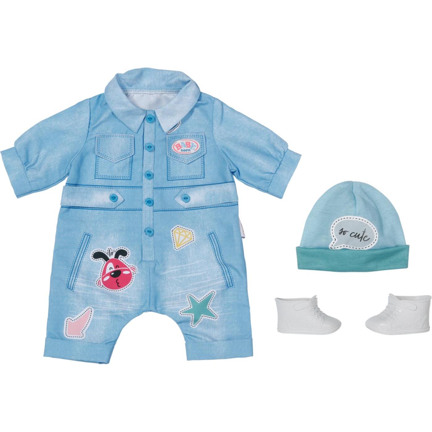 Zapf Creation BABY born Deluxe Jeans Overall, 43cm