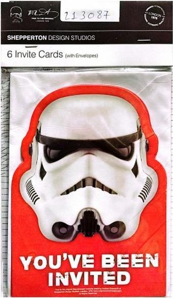Actual product image Star Wars Youve Been Invited Stormtrooper Invitations (Pack of 6) (6 pcs.)