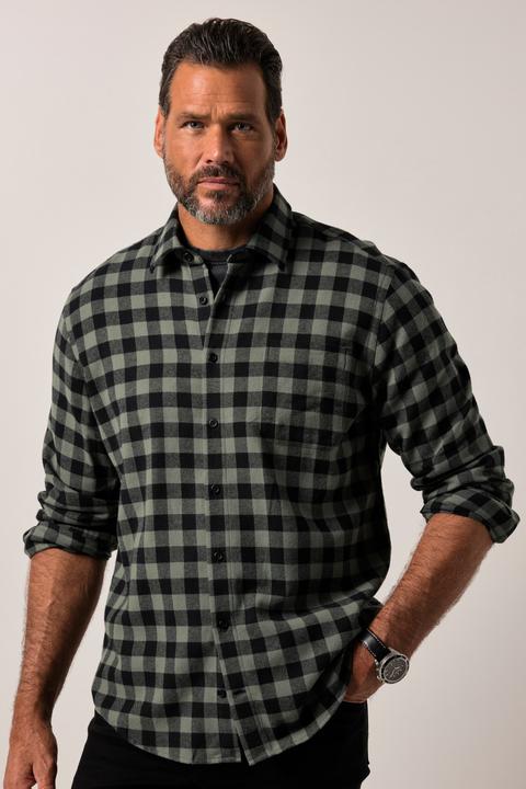 Produktbild JP1880 Karo-Flanellhemd, Langarm, Kentkragen, Modern Fit (XXL)