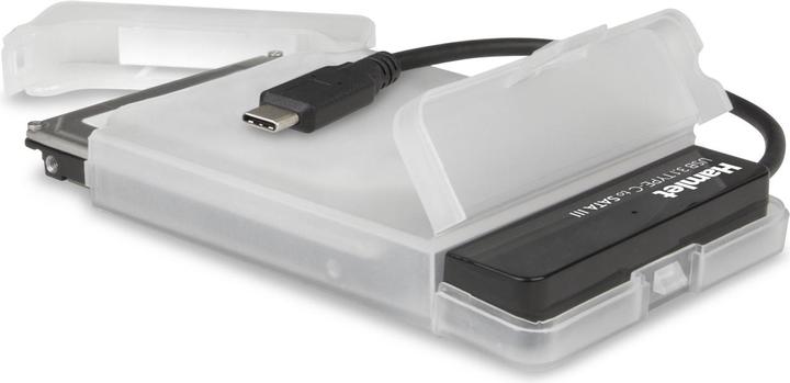 Produktbild Hamlet USB 3.1 Typ-C auf SATA III Adapter zum Anschluss von Festplatten oder SSD-Laufwerken mit Serial ATA