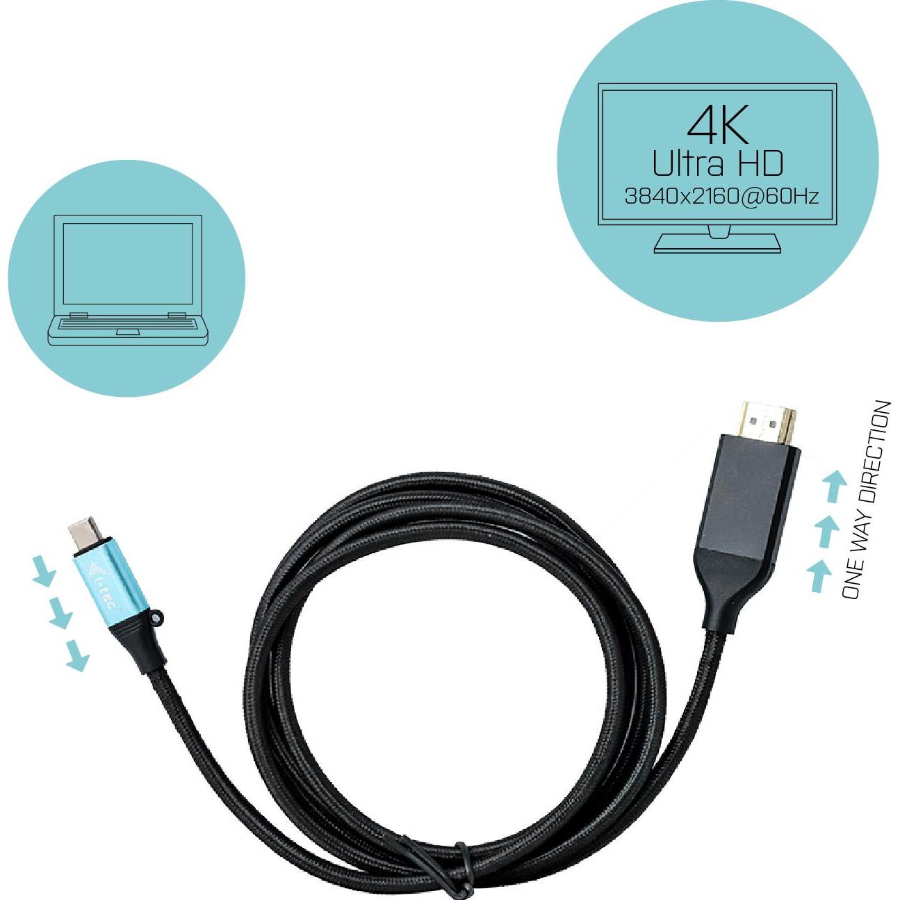 Thumbnail - i-tec USB Typ C zu (2 m, HDMI), Video Kabel