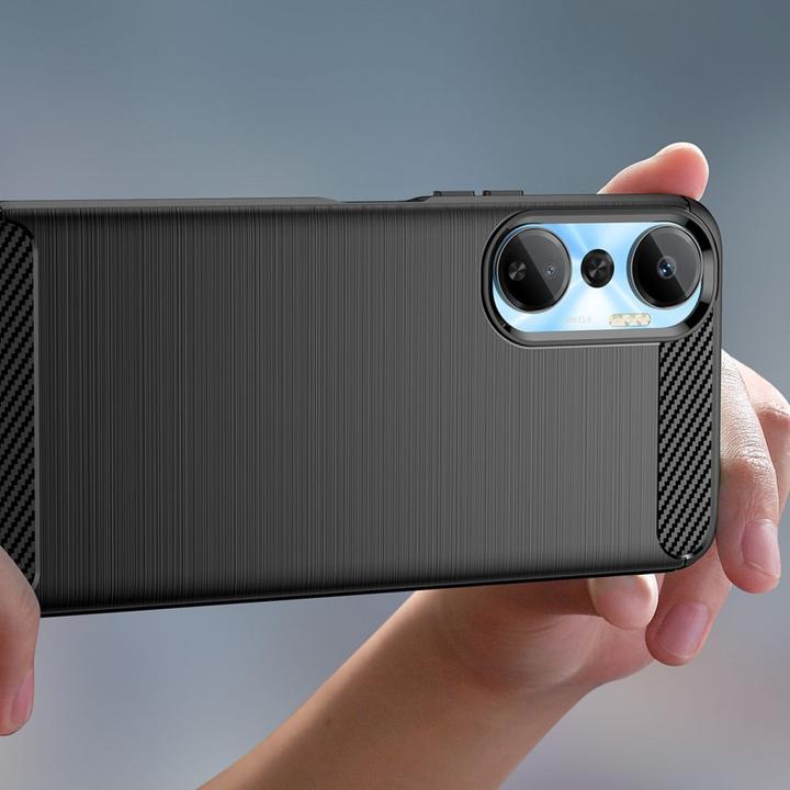 Produktbild Hurtel Carbon Case case for Infinix Hot 20 flexible silicone carbon cover black (Infinix Hot 20)