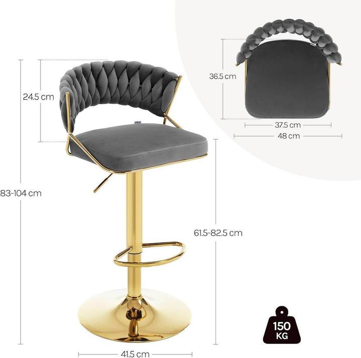 Produktbild Woltu Barhocker höhenverstellbar