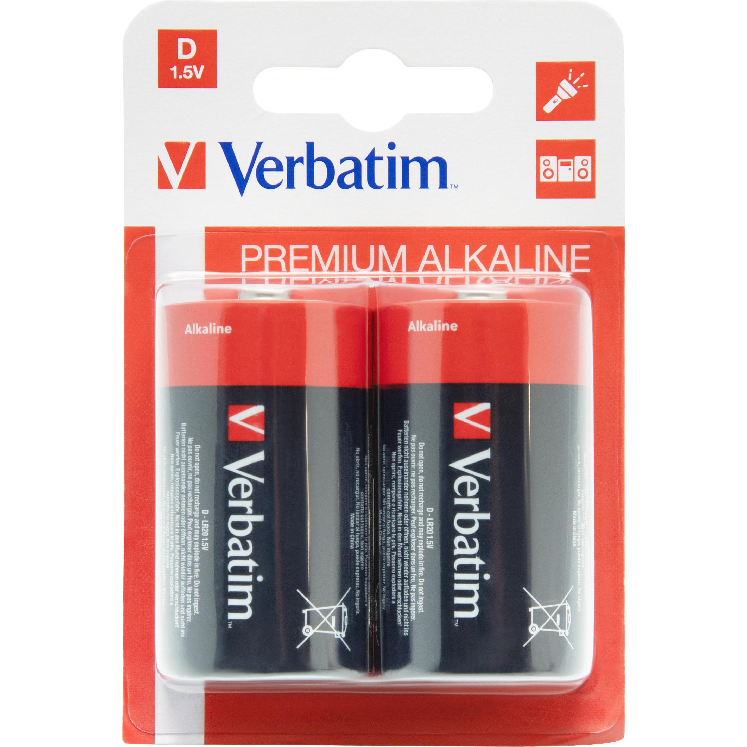 Thumbnail - Verbatim Pack 2 Piles D (2 Stk., D), Batterien + Akkus