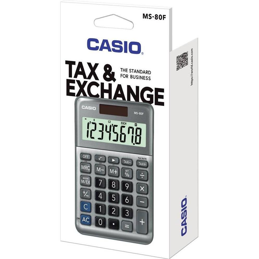 Thumbnail - Casio, Taschenrechner, MS-80F (Batterien, Solarzellen)