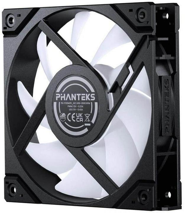 Actual product image Phanteks M25 Gen2 PWM Reverse Airflow D-RGB fan - 120mm, black (120 mm, 1x)