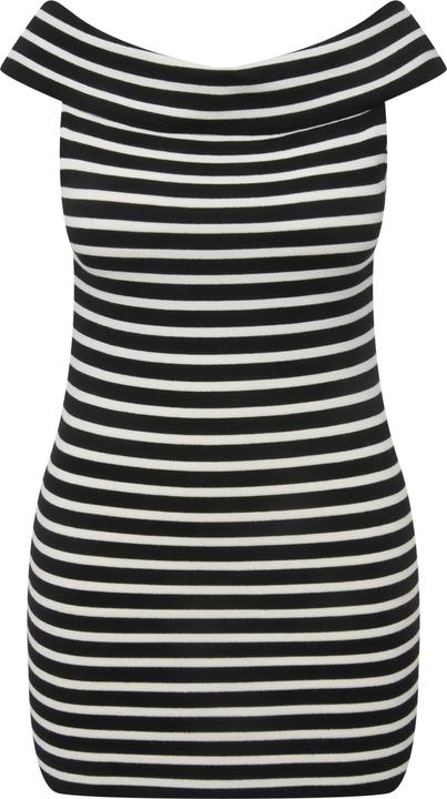 Produktbild Ulla Popken Stricktop, Ringel, Carmenausschnitt, ärmellos, schulterfrei (46, 48)
