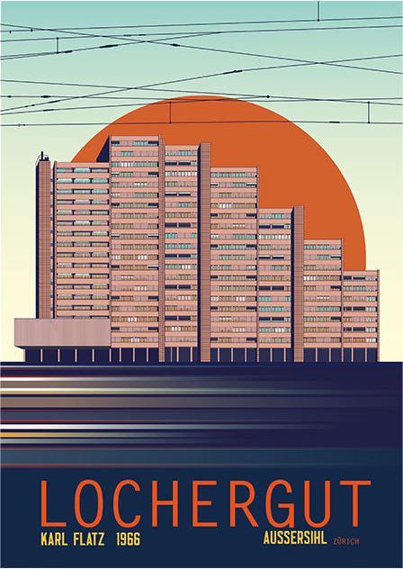 Actual product image S.wert Design Postkarte Zürich Lochergut