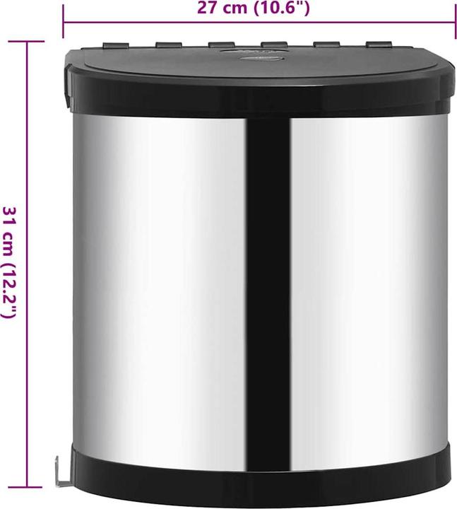 Produktbild vidaXL Einbau-Mülleimer (12 l)