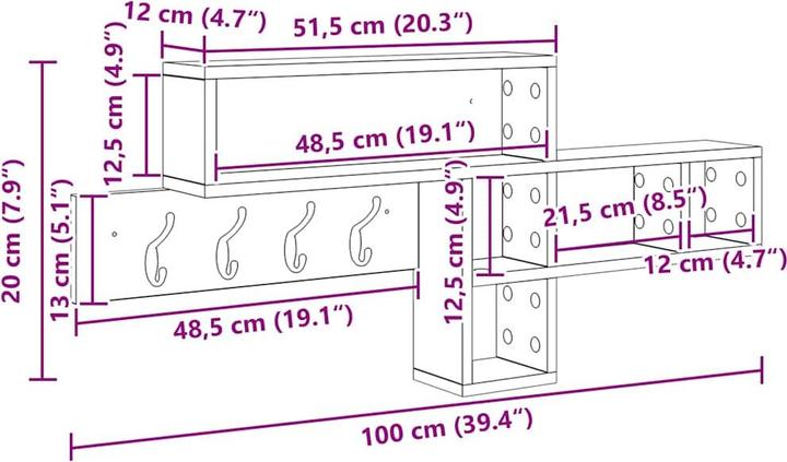 Actual product image vidaXL Coat rack