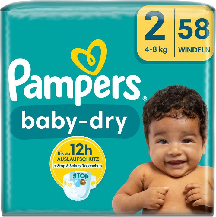 Produktbild Pampers Baby-Dry (Gr. 2, Tragepack, 58 Stk.)
