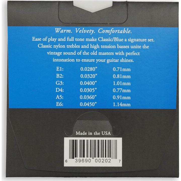 Actual product image Augustine Classic Blue Hard (6 x, Guitar, 0.03")