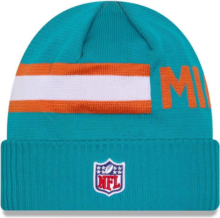 Actual product image New Era NFL Sideline Tech Knit Cap - Miami Dolphins