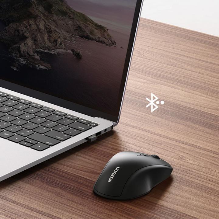 Actual product image Ugreen Wireless mouse MU101 2.4G+BT (Blue) (Wireless)