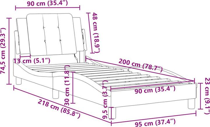 Image du produit vidaXL Bettgestell (140 x 190 cm)