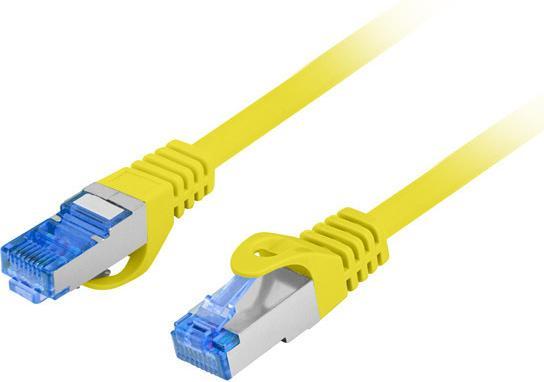 Produktbild Lanberg Patchcord Kat.6a S/Ftp Lszh Cca 0.25m żółty Fluke Passed (S/FTP, CAT6a, 0.25 m)