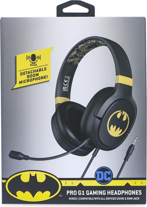 Produktbild OTL Technologies DC Comics DC0885 Kopfhörer & Headset Verkabelt Kopfband Gaming Schwarz, Gelb (Kabelgebunden)