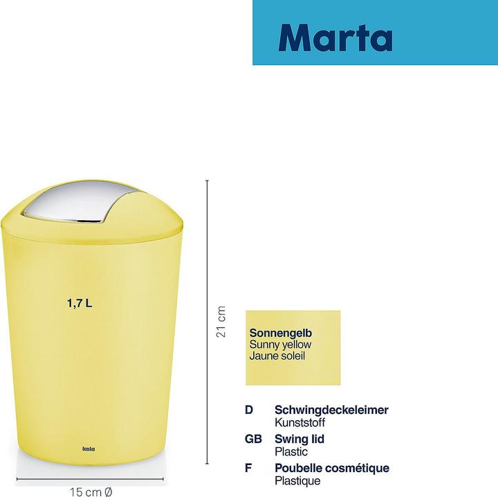 Produktbild Kela Schwingdeckeleimer Marta (1.70 l)