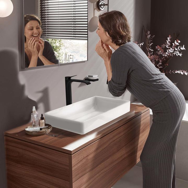 Actual product image hansgrohe HG EH-WT-MI VIVENIS 250 without pop-up waste matt black