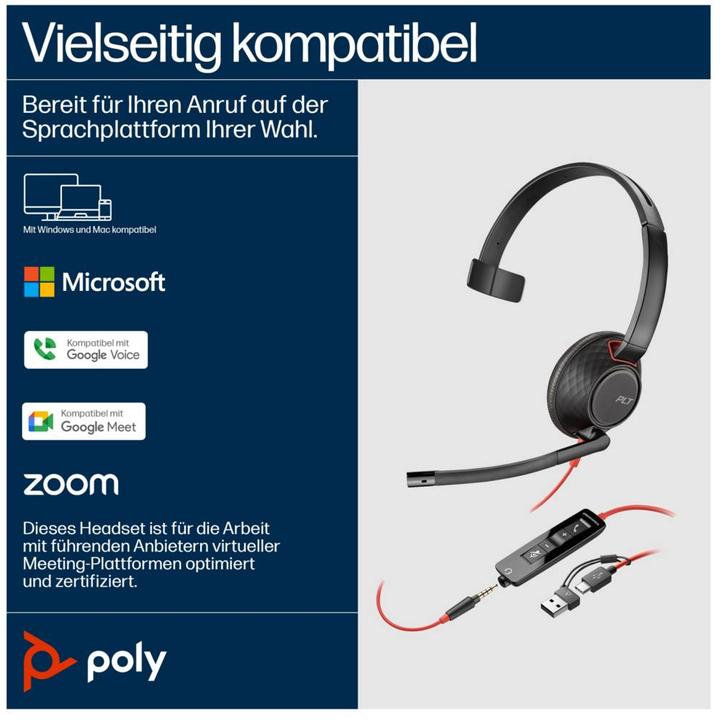 Produktbild Poly BW 5210 USB-C HS +3.5MMP (Kabelgebunden, USB-C)