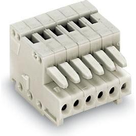 Wago Connettore multipoint femmina a 1 filo, Cavo + Spina elettrica, Grigio