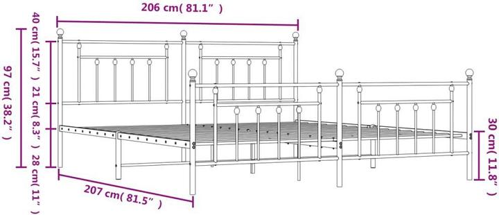 Produktbild vidaXL Bettgestell (200 x 200 cm)