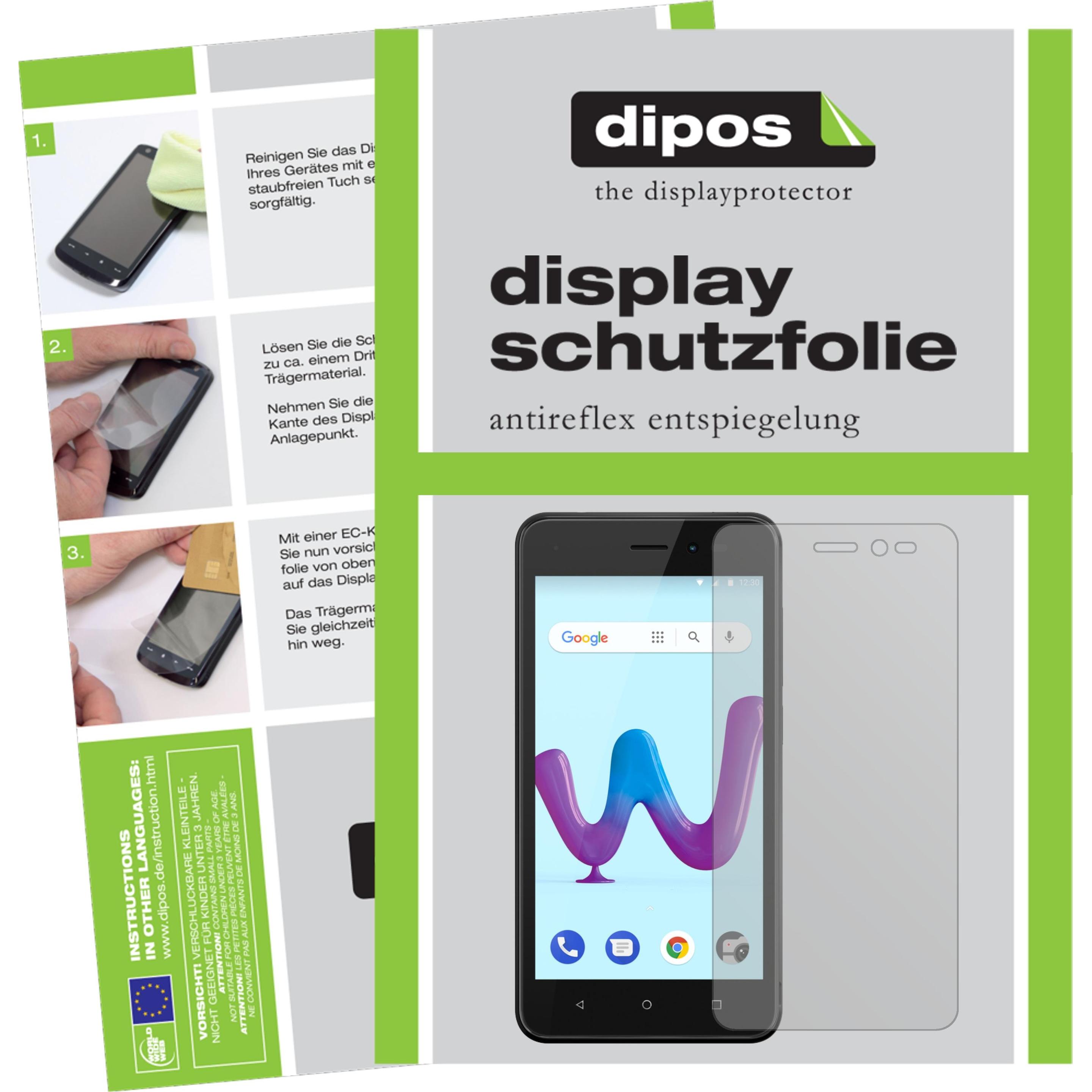 Dipos Displayschutzfolie Antireflex (5 Stück, Wiko Sunny 3), Smartphone Schutzfolie, Transparent