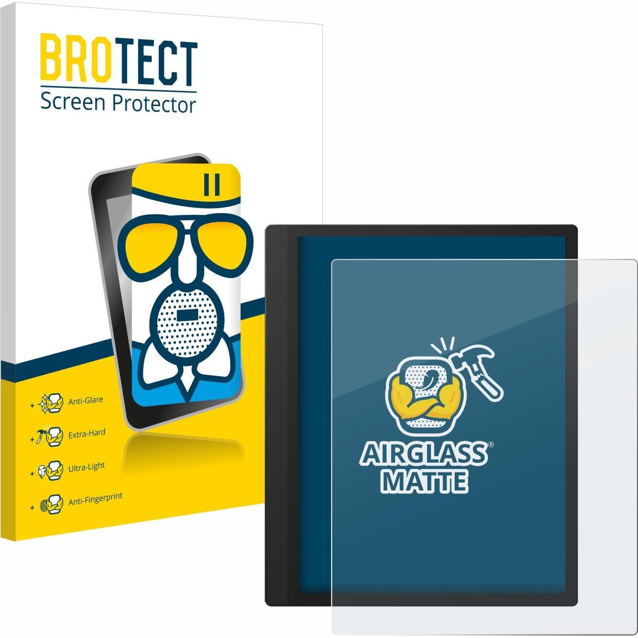 BROTECT AirGlass Panzerglasfolie Matt, eReader Zubehör, Grau