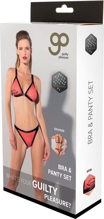 Actual product image Guilty Pleasure Gp Printed Datex Bra & Panty Set Xl (XL)