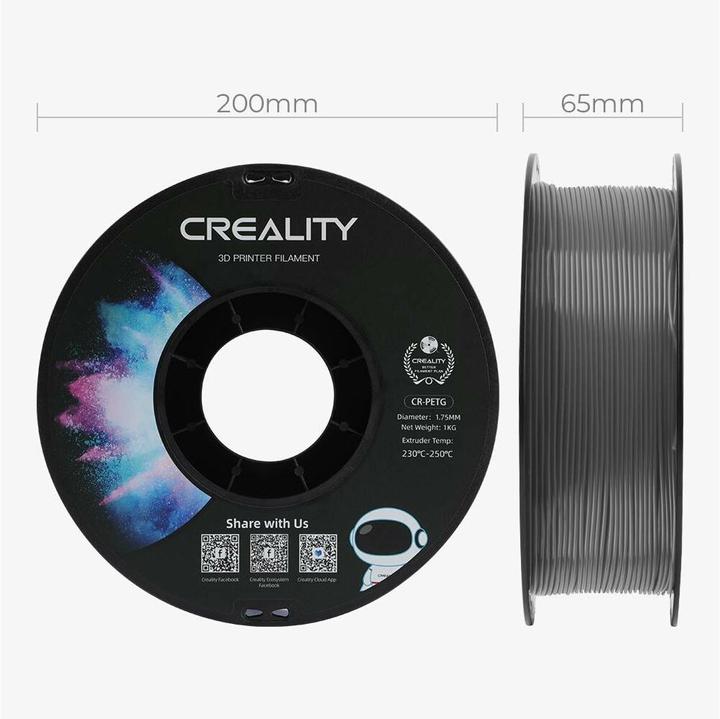 Immagine prodotto Creality Filament (PETG, 1.75 mm, 1000 g, Grigio)