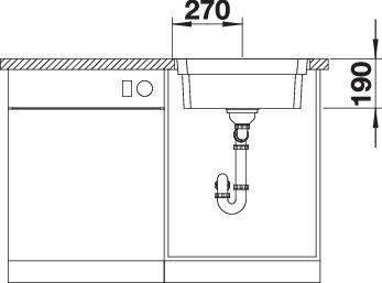 Produktbild Blanco Etagon 500-IF/A (Aufsatzspülbecken, 50 cm, 54 cm)