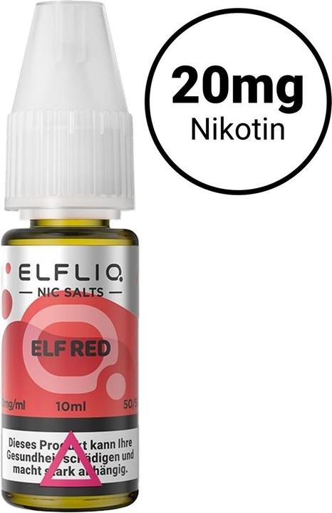 Immagine prodotto Elfbar ELFLIQ, ELF RED 20mg (Anguria, Lampone, mentolo, Fragola, Ciliegio)