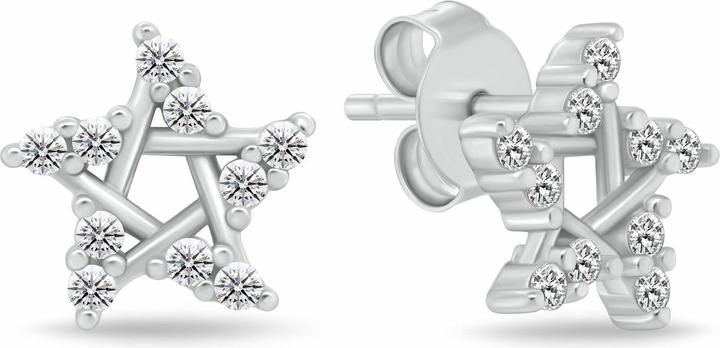 Immagine prodotto Brilio Glitzernde Silberohrringe Stars EA1207W (Argento)