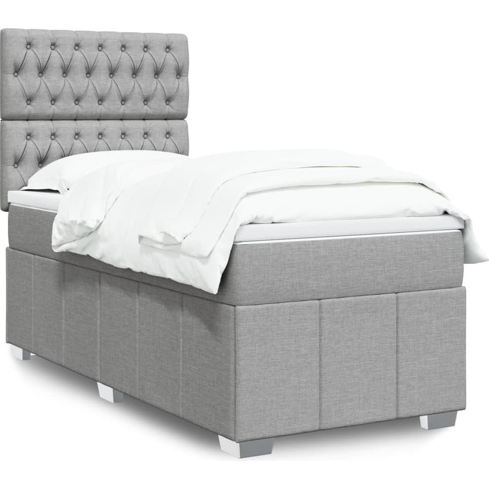 VidaXL, Bett, Bo x springbett mit Matratze 80 x 200 cm Stoff (80 x 200 cm)