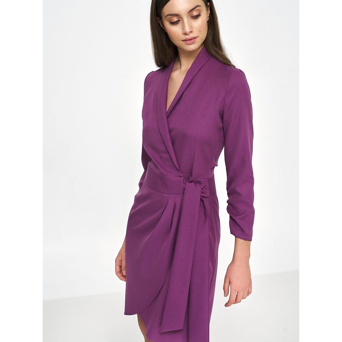 Nife, Damen, Kleider, Alltagskleid, Violett, (38)