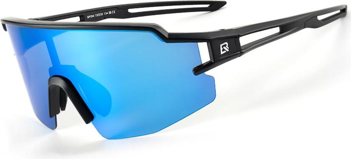 Actual product image Rockbros Polarised Cycling Glasses with UV Protection and Corrective Insert Blue Lenses - Black (Black, Blue)