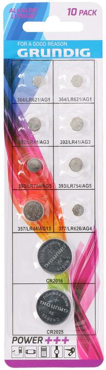 Image du produit Grundig Puissance+++ (10 pcs, CR2025, CR2016, LR44, LR621., AG1, LR41, AG4)