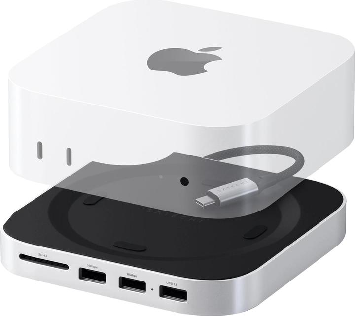 Actual product image Satechi Mac Mini M4 Stand & Hub with SSD Enclosure (USB-C, 5 Ports)