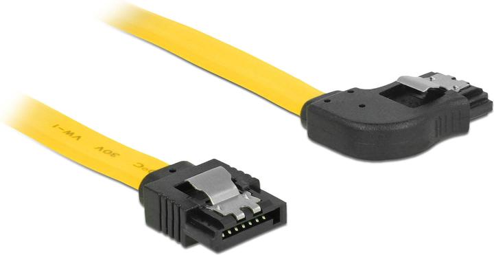 Actual product image Delock SATA-3 cable: 50cm, metal clip,yellow (50 cm, SATA III)