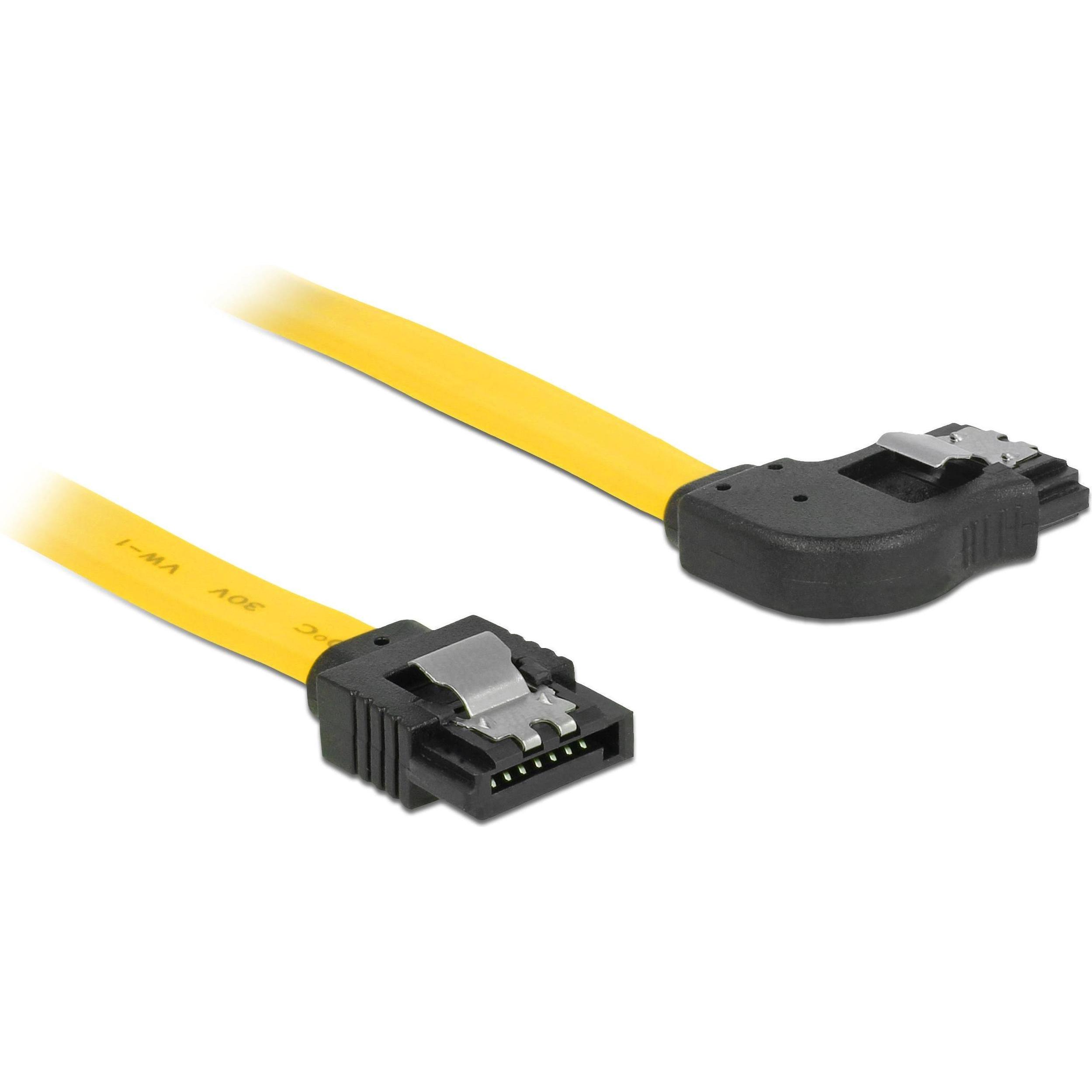 Delock SATA-3 Kabel: 50cm, Metall Clip,gelb, Interne Kabel (PC)