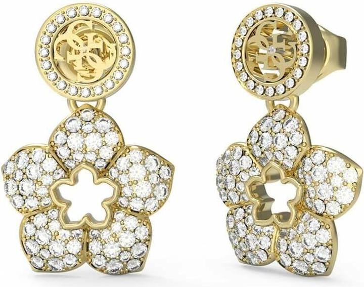 Produktbild Guess - Schöne vergoldete Ohrringe mit glänzender Winterblume JUBE04471JWYGT/U (Edelstahl)