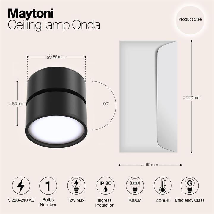 Produktbild Maytoni Onda (800 lm)
