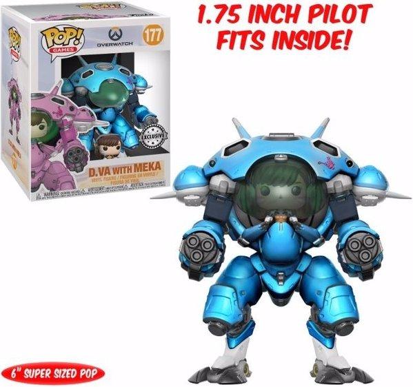 Actual product image Funko POP! - Overwatch: D.VA & Meka (Blueberry) - Super Sized