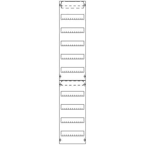Striebel & John, Verteilerschrank Zubehör, Verteilerfeld 9-reihig FV19 1350mm BH5