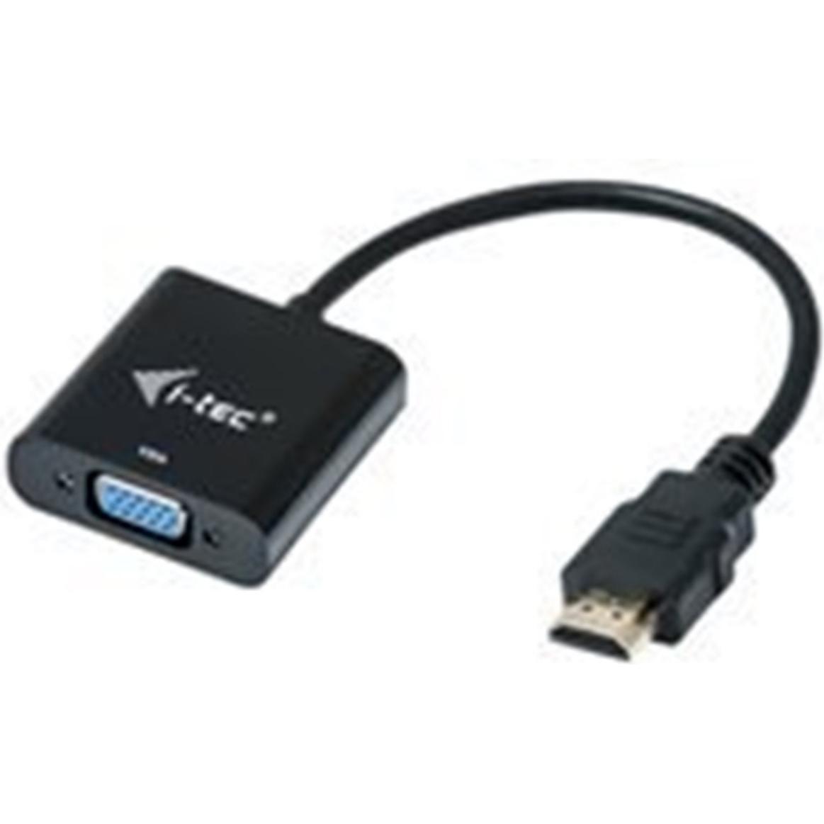 i-tec HDMI zu (VGA, 15 cm), Data + Video Adapter, Schwarz