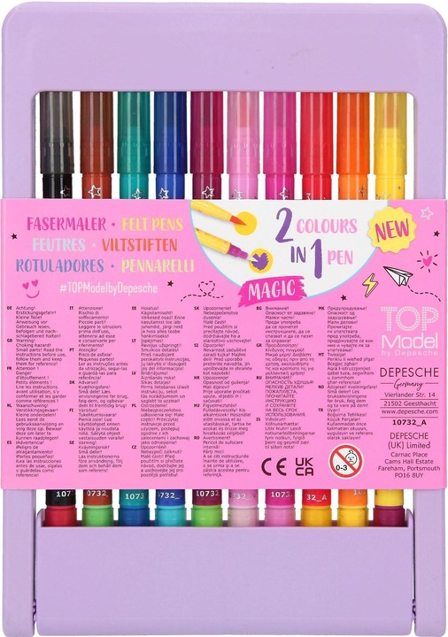 Actual product image Depesche Fibre Pens Magic Top Model 10 pieces (Multicoloured, 10 x)
